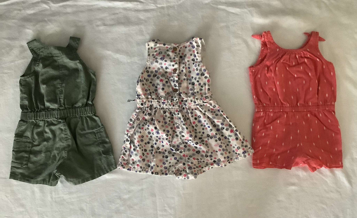Old Navy Girls Rompers (set of 3) 12-18 months, Kids 18 Month (12-18M)