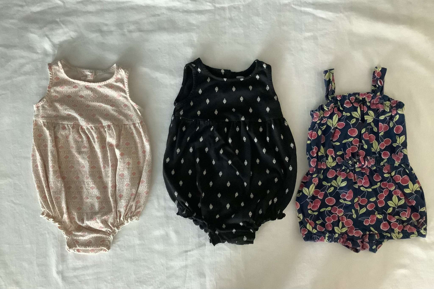 Girls Rompers (Set of 3) 12-18 months, Kids 18 Month (12-18M)
