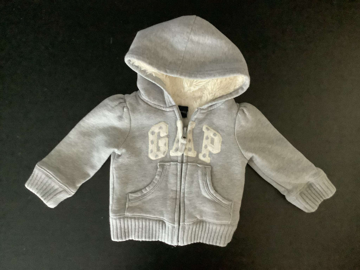 Baby Gap Girls Hooded Zip Up Sweater 12-18 months, Kids 18 Month (12-18M)