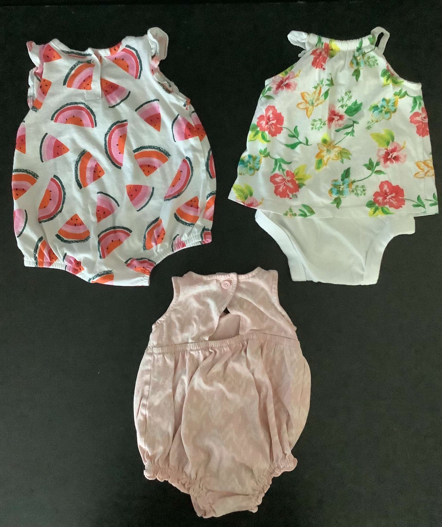 Girls Onesies (Bundle of 3) 3-6 months, Kids 6 Month (3-6M)