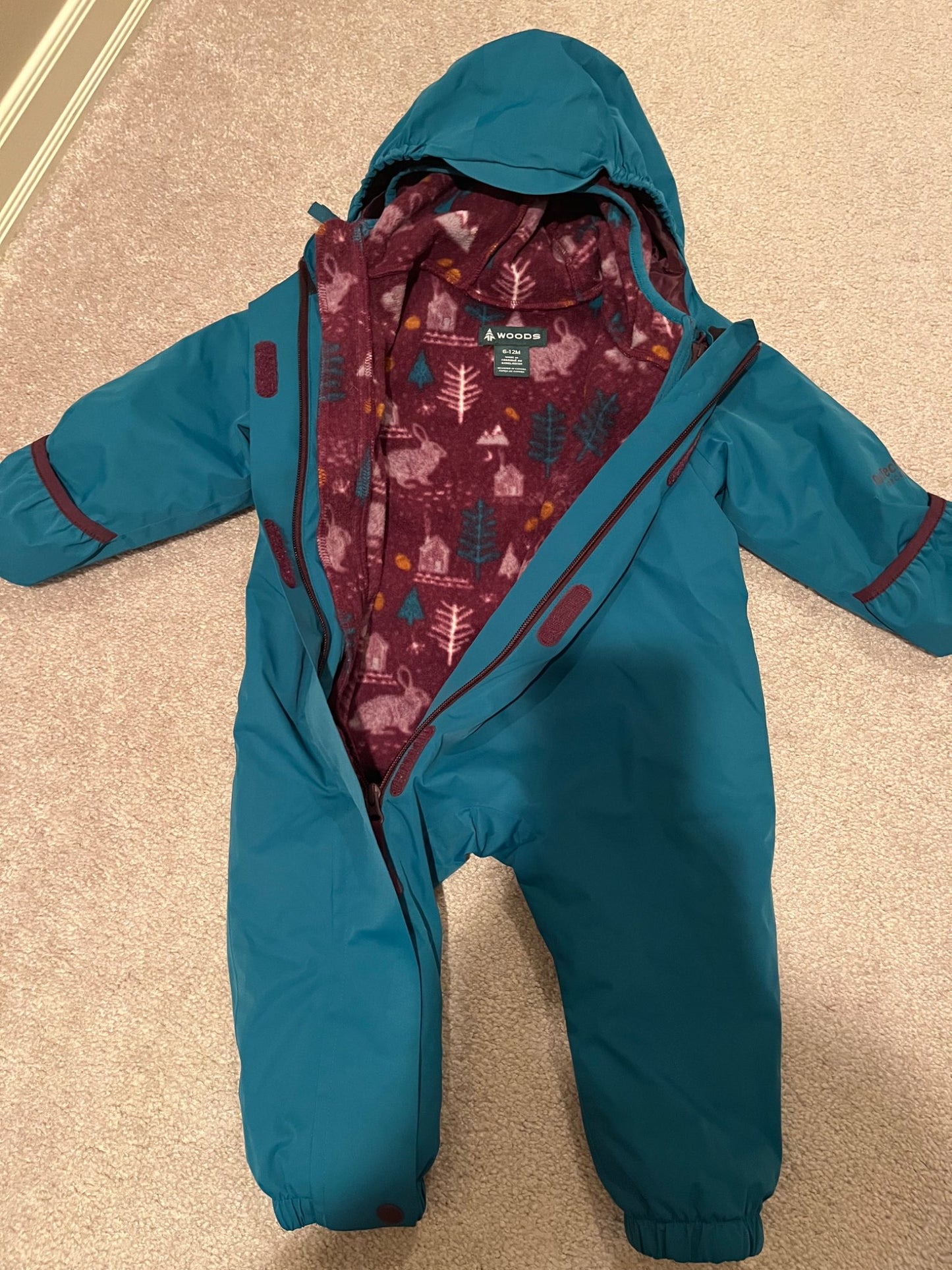 Woods™ Infants' 2-in-1 Bunting Suit Turquoise 6-12 months, Kids 9 Month (6-9M)