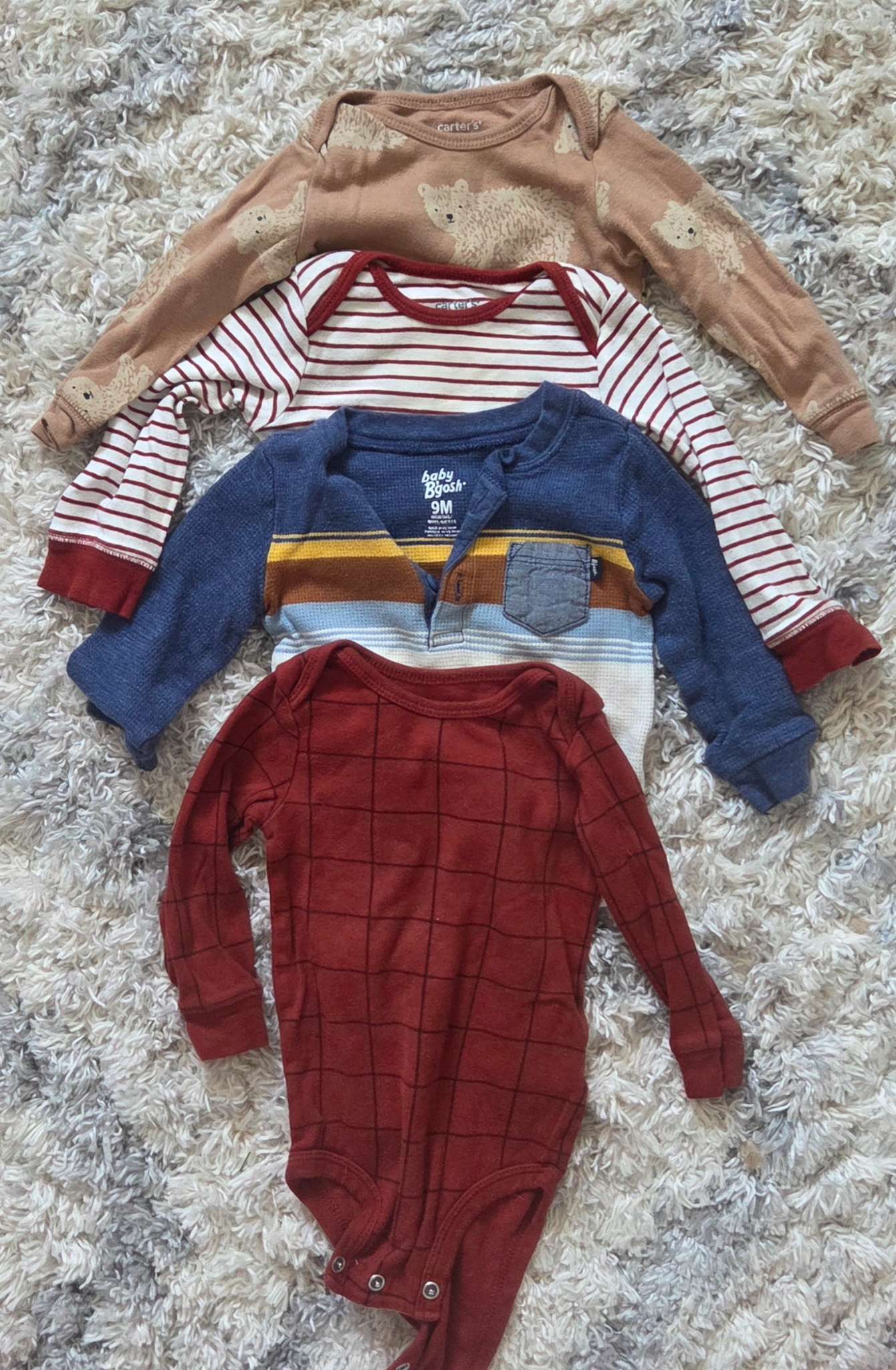 Longsleeve Onesie Bundle, Kids 9 Month (6-9M)