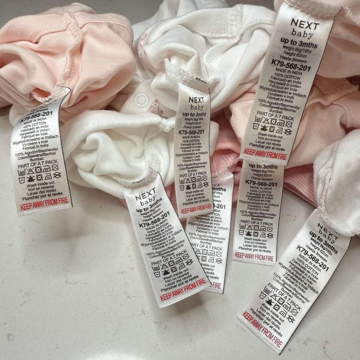 NEXT Baby Short Sleeve Bodysuits, Kids 3 Month (0-3M)