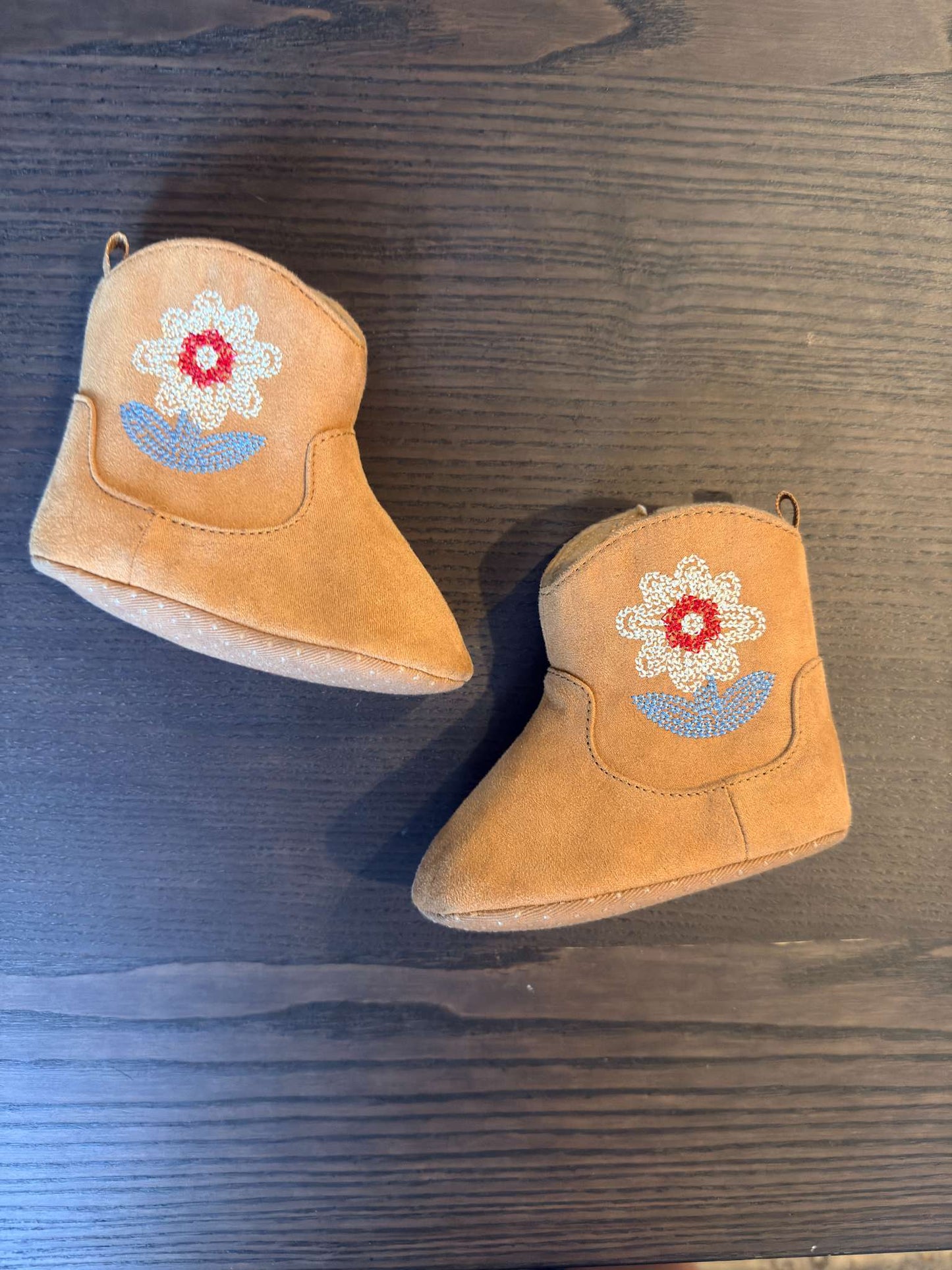Old Navy Flower Cowboy Booties, Shoes 4 (Baby: 0-12 mth)