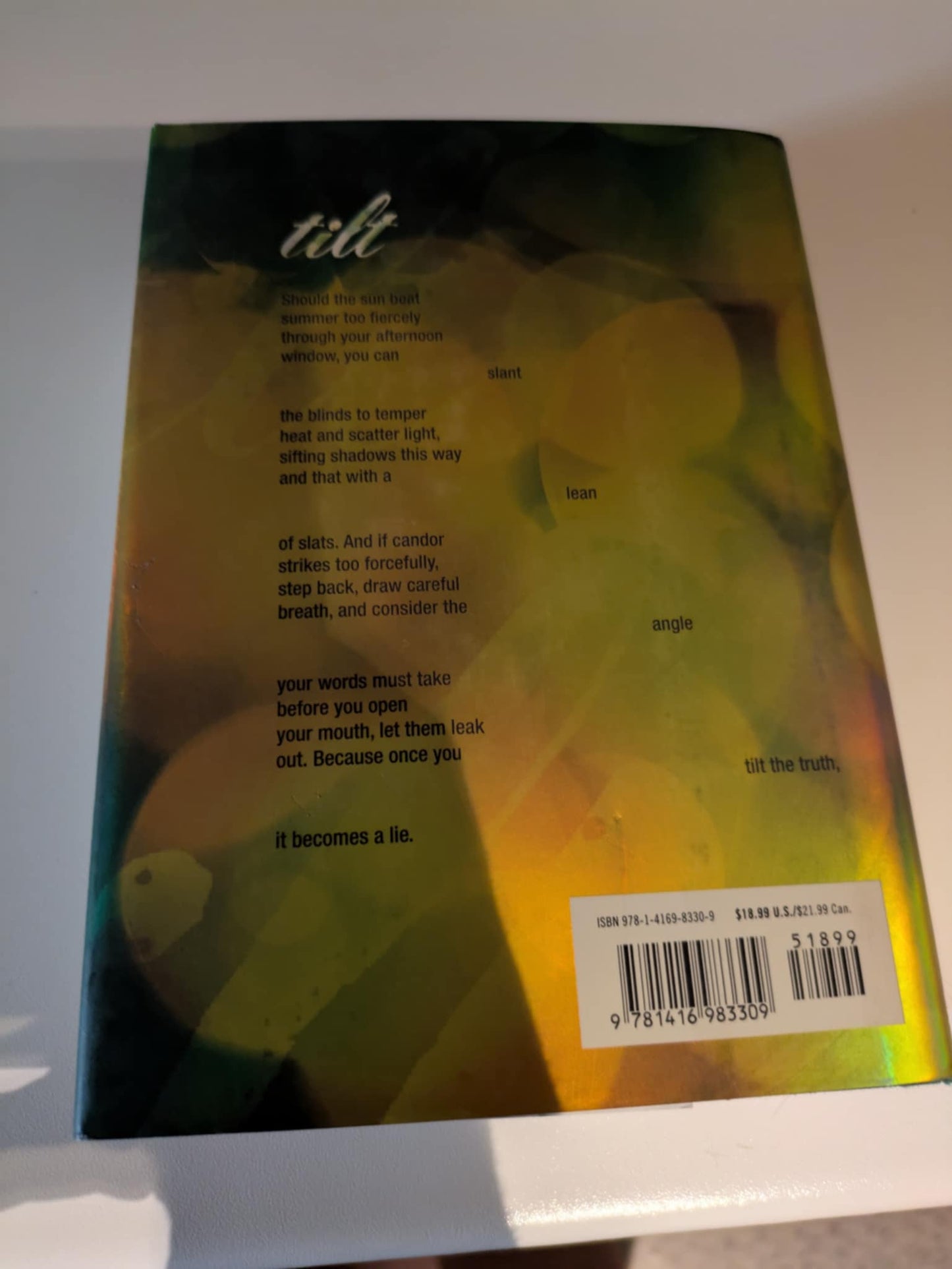 Harcover Book - Tilt by Ellen Hopkins