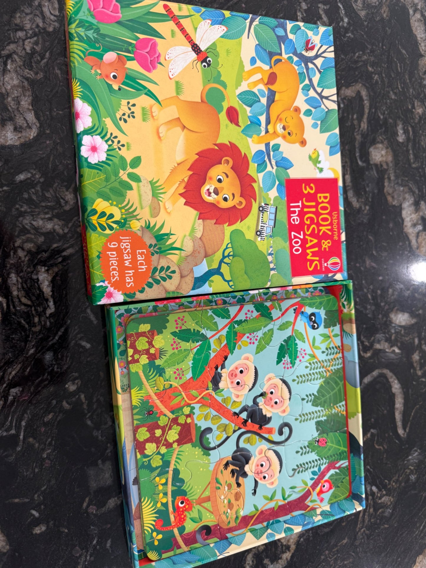 Osborne book & 3 jigsaw puzzles