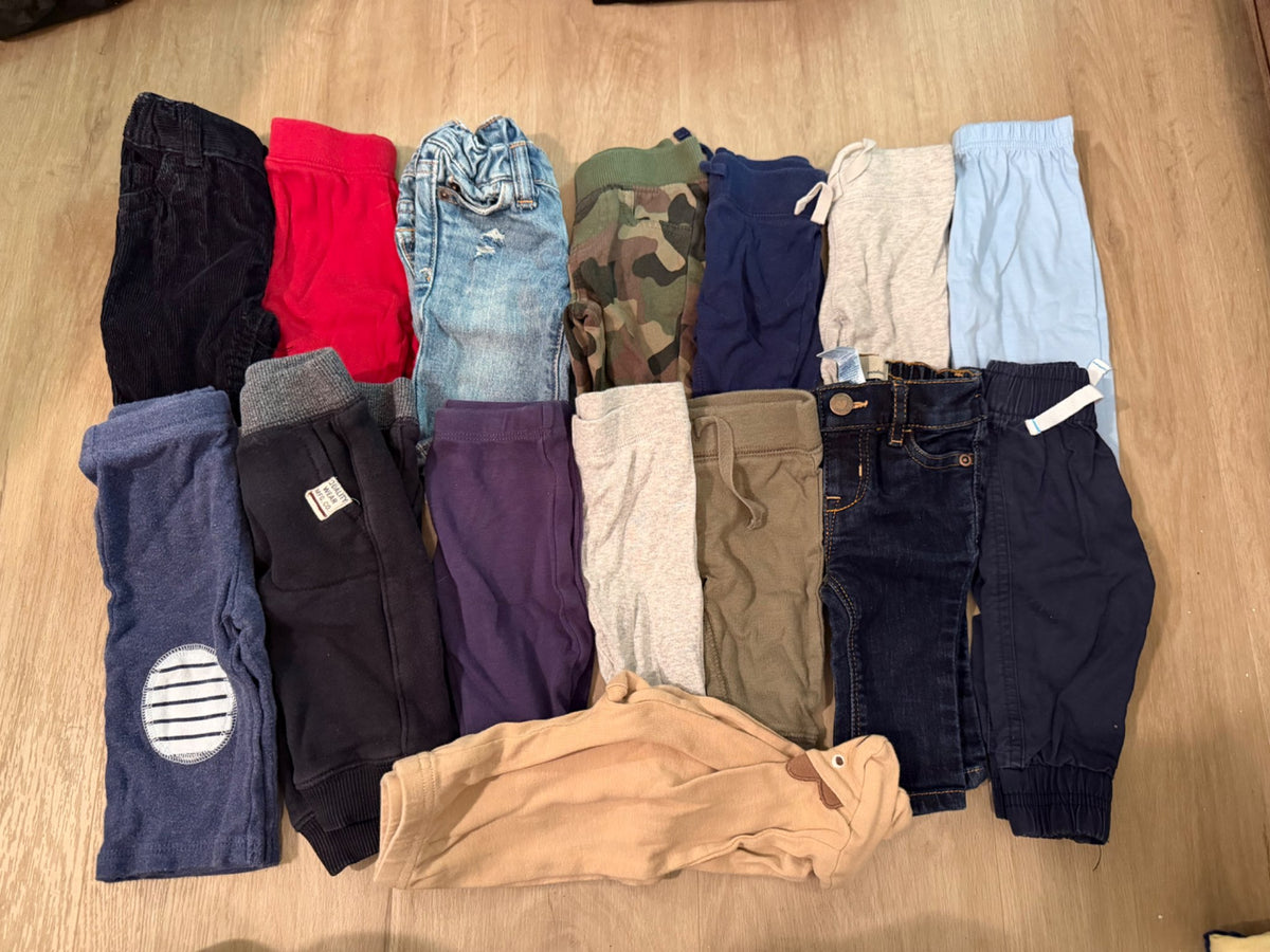 15 Pairs Of Pants, Kids 3 Month (0-3M)