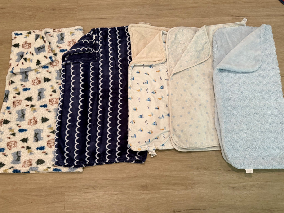 5 Baby Blankets Bundle