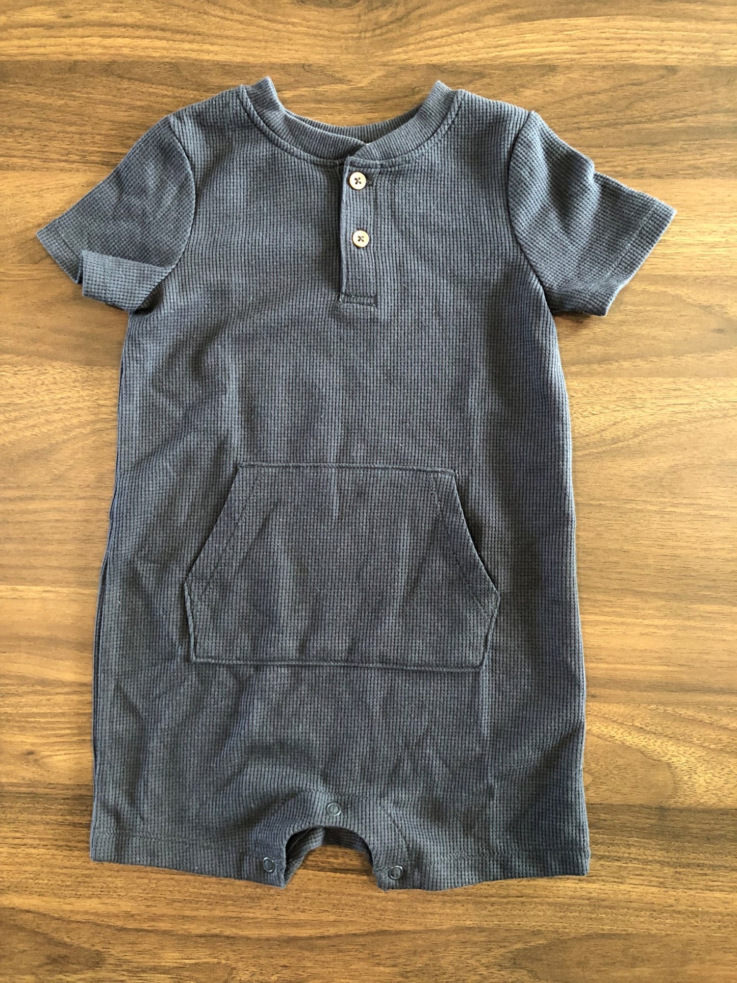 Toddler Short Sleeve Romper, Dark Grey, 18-24M , Kids 24 Month (18-24M)