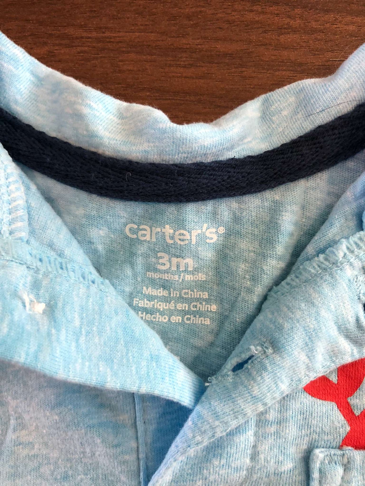 Carter's Baby Boy Collared Short Sleeve Shirt, 0-3M, Kids 3 Month (0-3M)