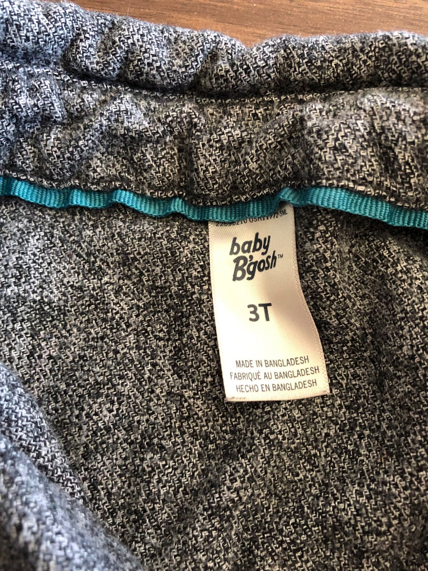Toddler Grey Long Sleeve Button-up Collared Shirt, 3T, Kids 3T
