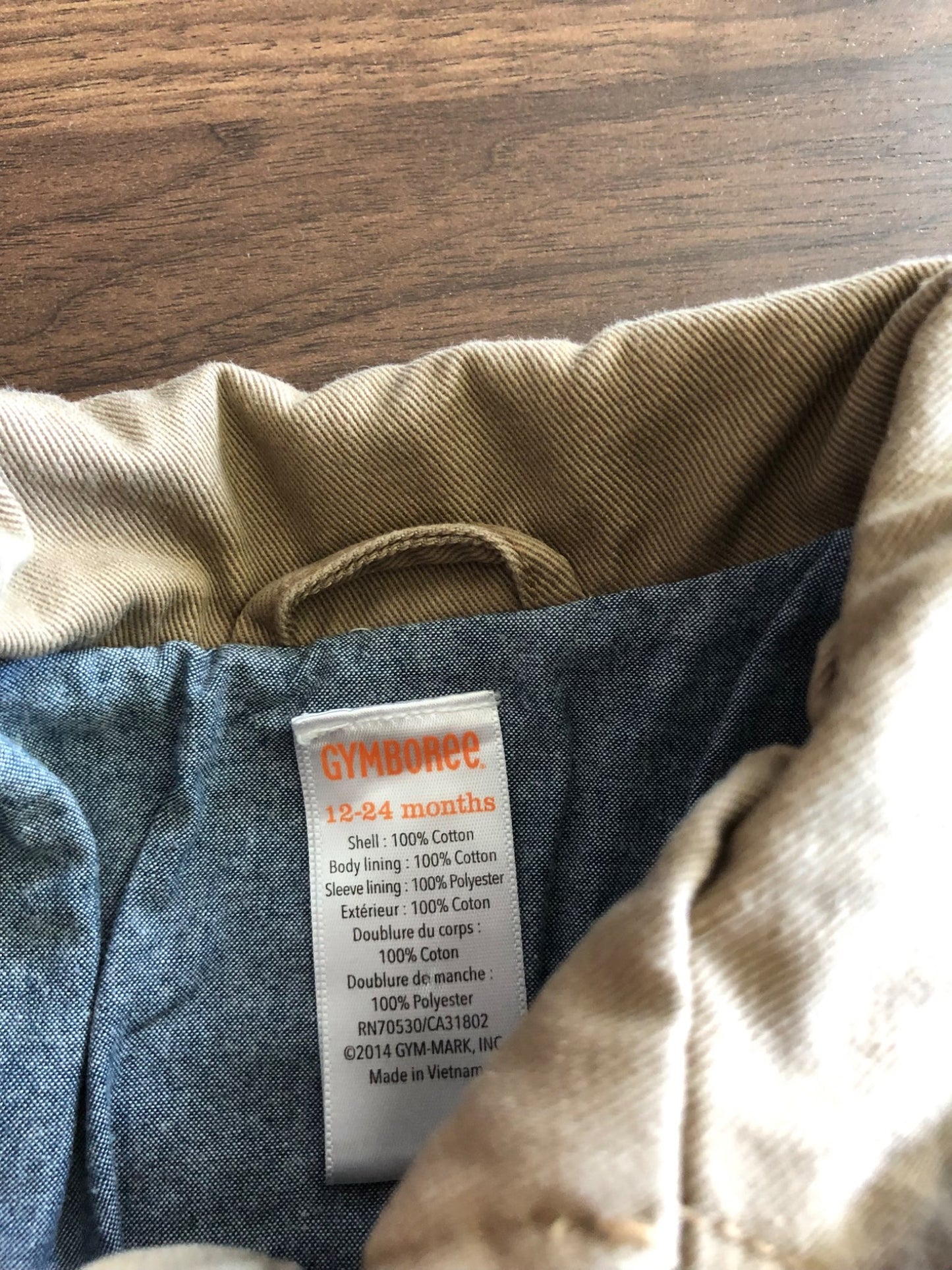 Toddler Khaki Jacket, 24M, Kids 24 Month (18-24M)