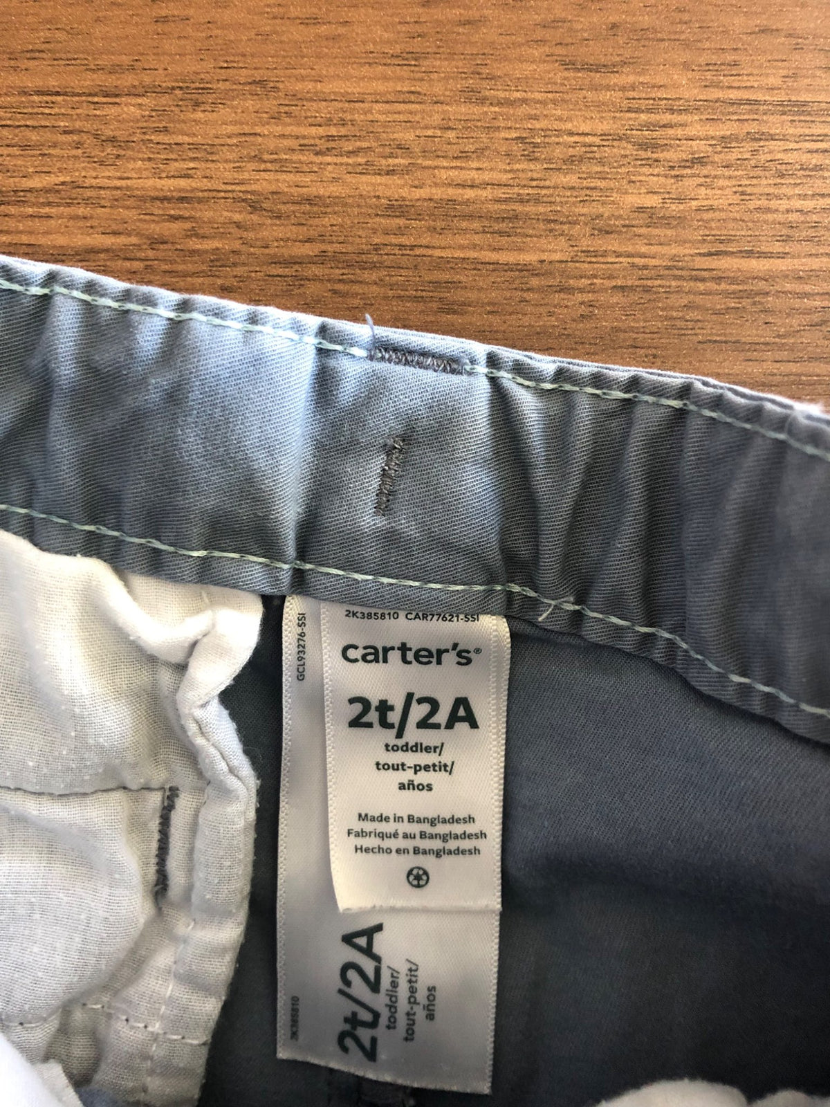 Toddler Boy Grey/Blue Shorts, 2T, Kids 2T