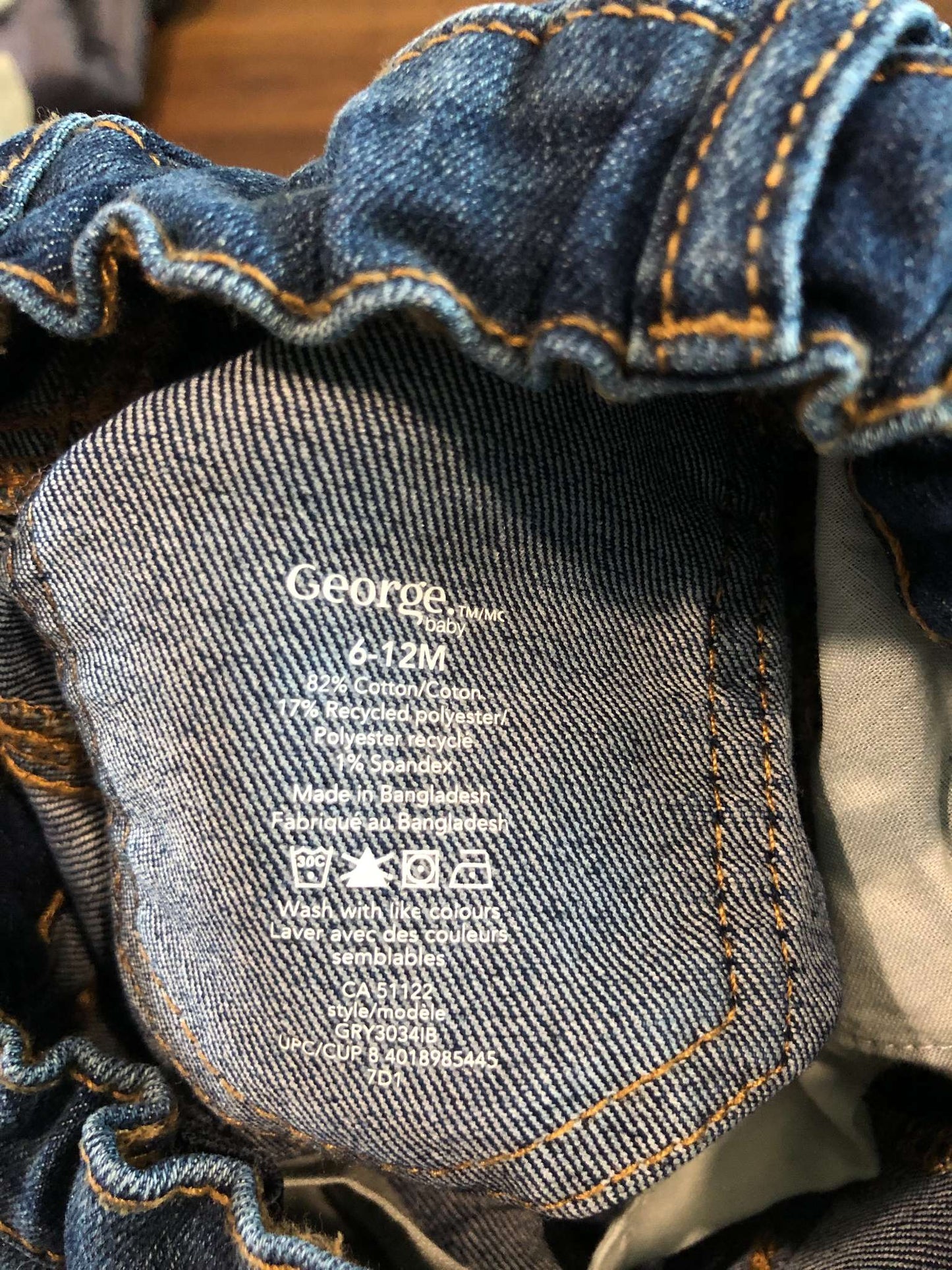 George Baby Boy Jeans, 6-12M, Kids 12 Month (9-12M)