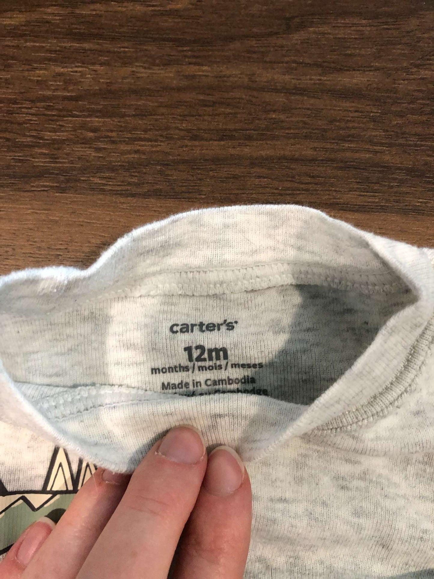 Carter's Short Sleeve Body Suit, Dino print, 12M, Kids 12 Month (9-12M)