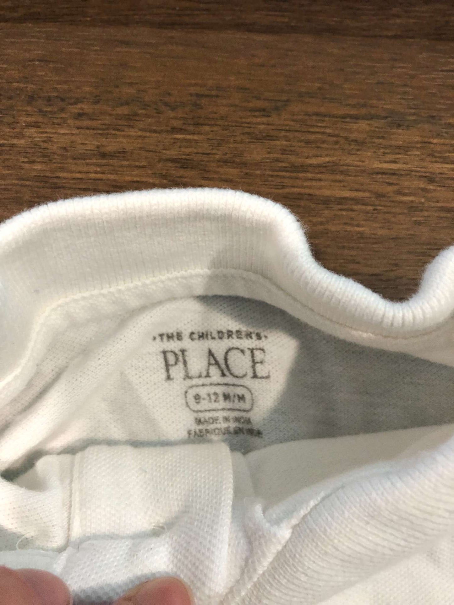 The Children's Place White Long Sleeve Polo Dress Shirt, 9-12M, Kids 12 Month (9-12M)