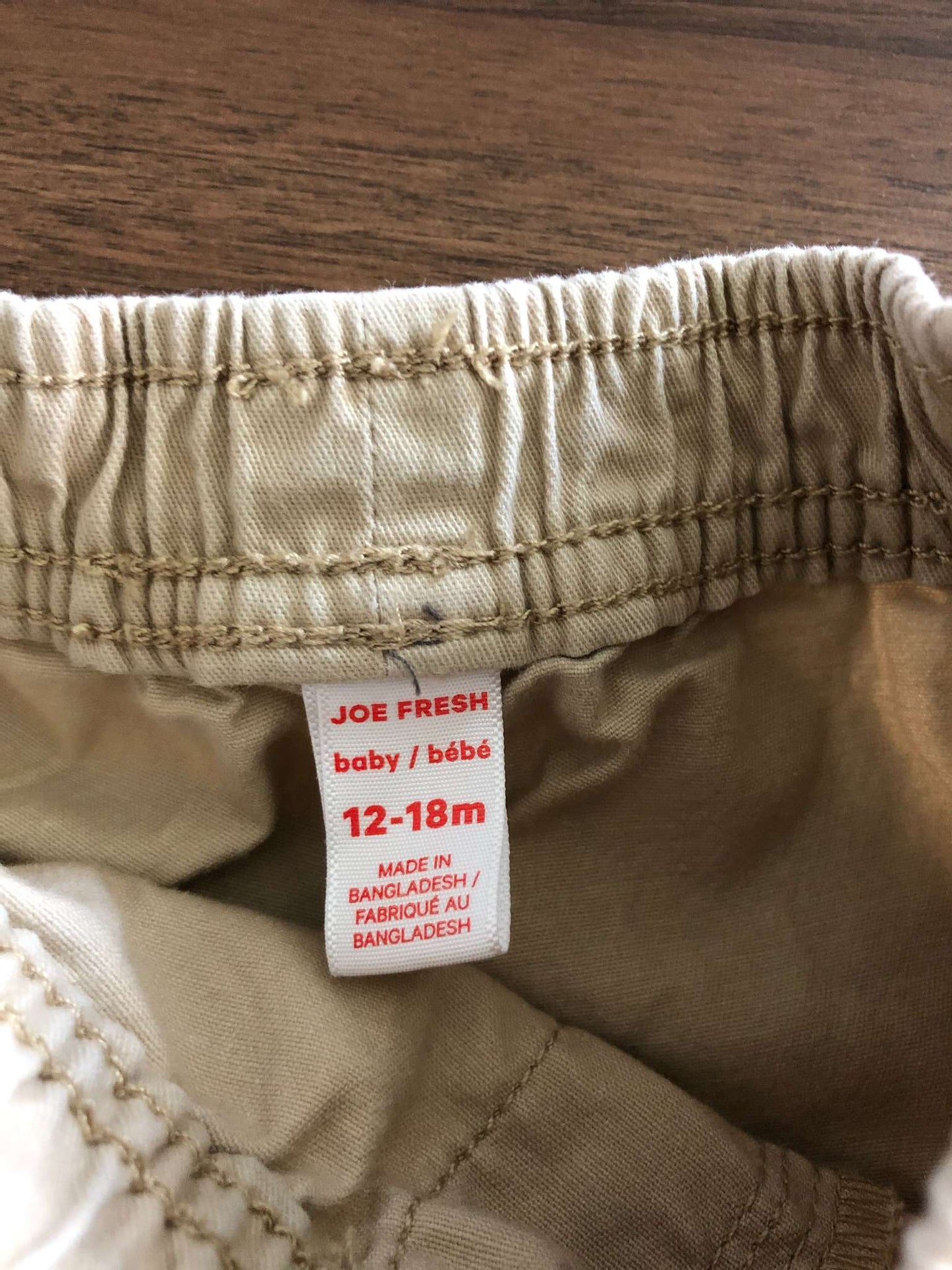 Joe Fresh Toddler Boys Khaki Cargo Pants, 12-18M, Kids 18 Month (12-18M)