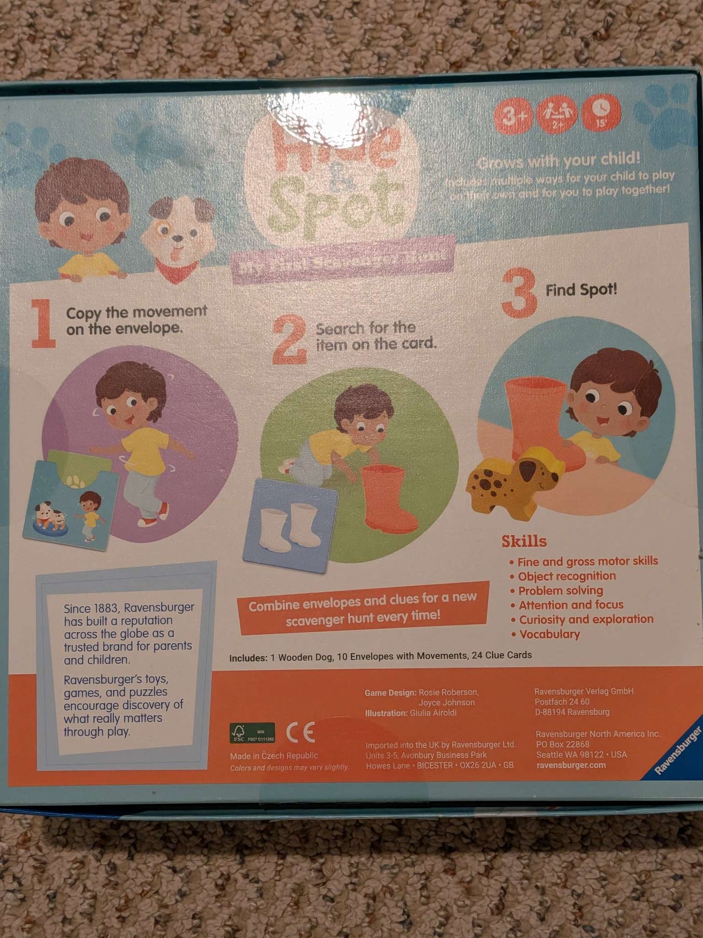 Hide & Spot Board Game 3+