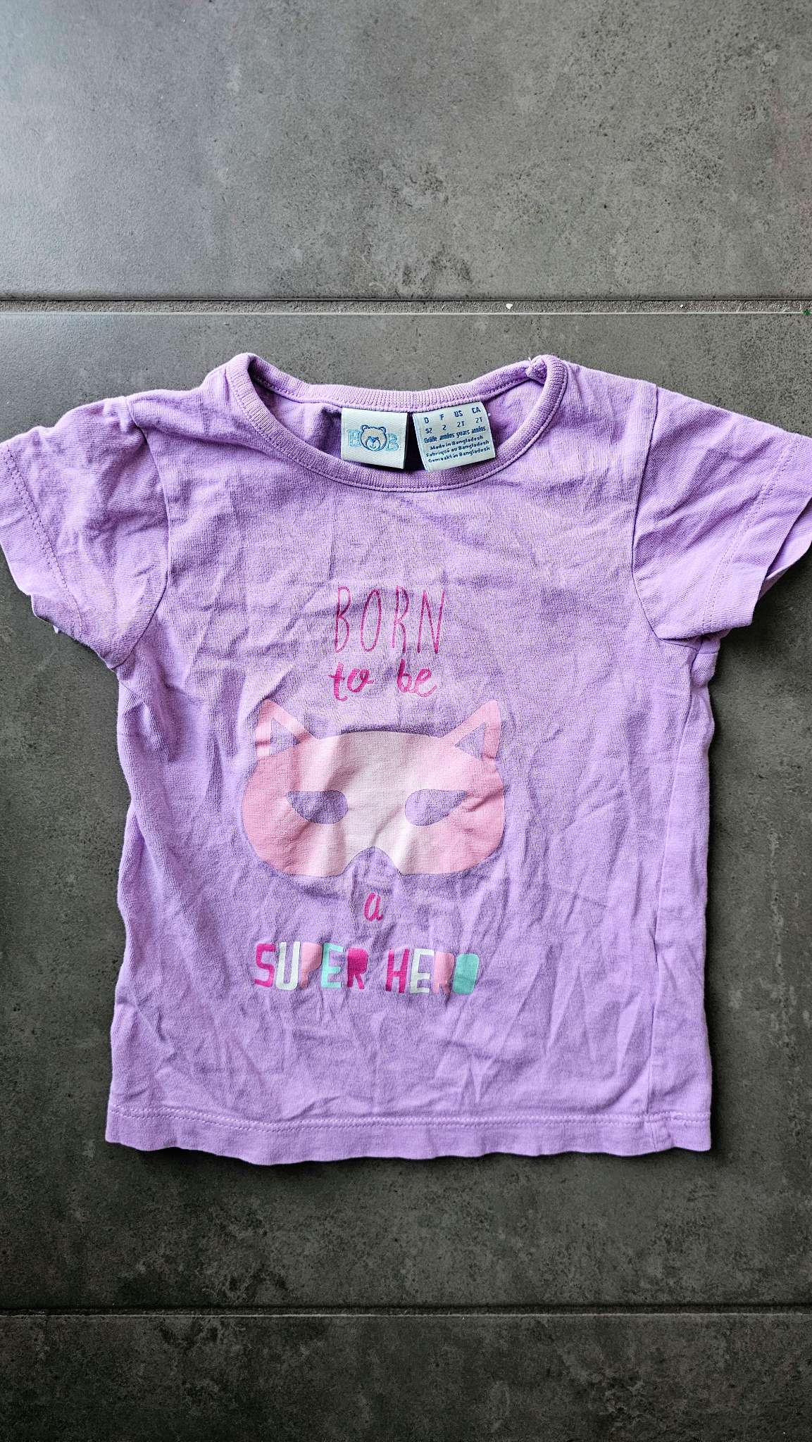 Bob der Bär Girls Purple Shirt – size 2, Kids 2T