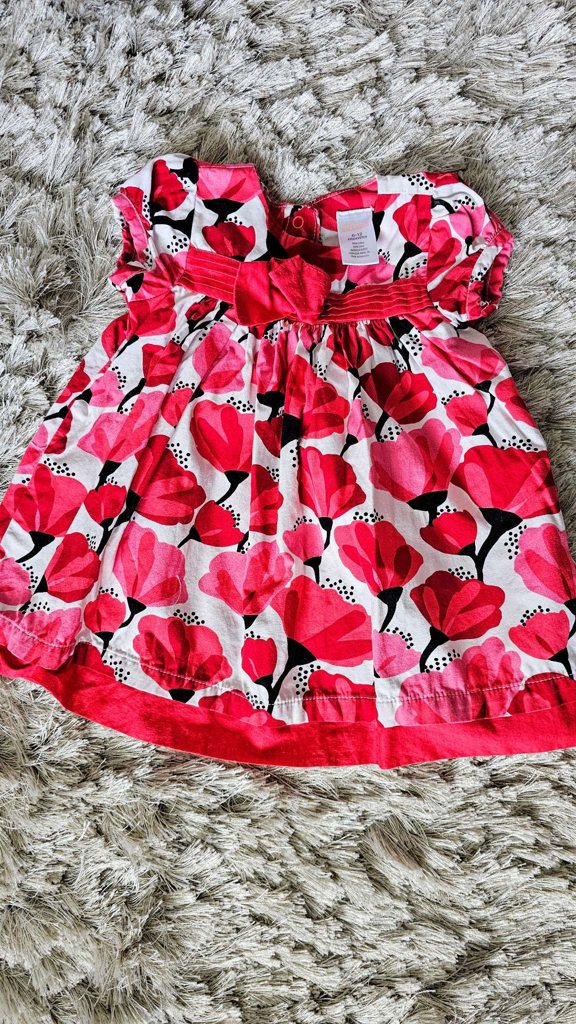 Gymboree Girls Red Floral Dress – 6 months, Kids 6 Month (3-6M)