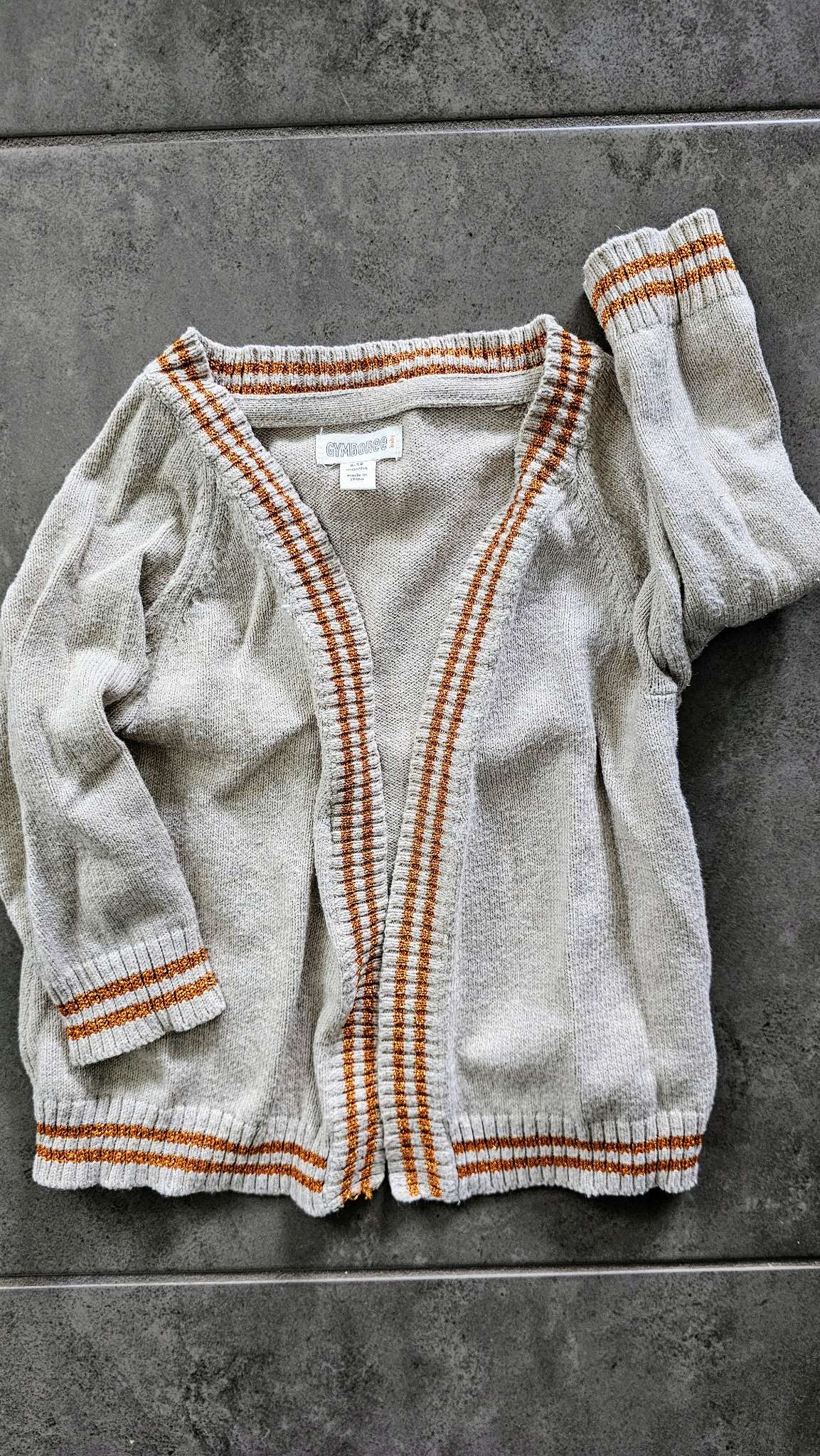 Gymboree Girls Grey Cardigan – 6 months, Kids 6 Month (3-6M)