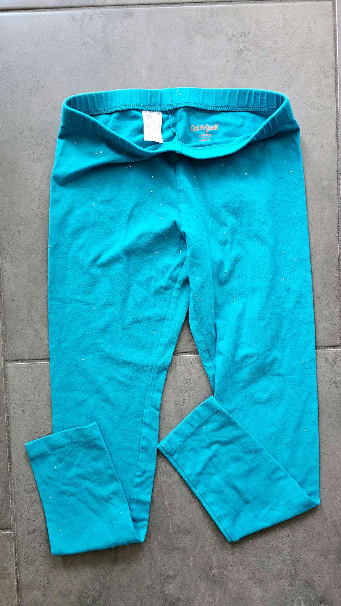 Cat & Jack Girls Teal Rhinestone Pants - size 10, Kids 10