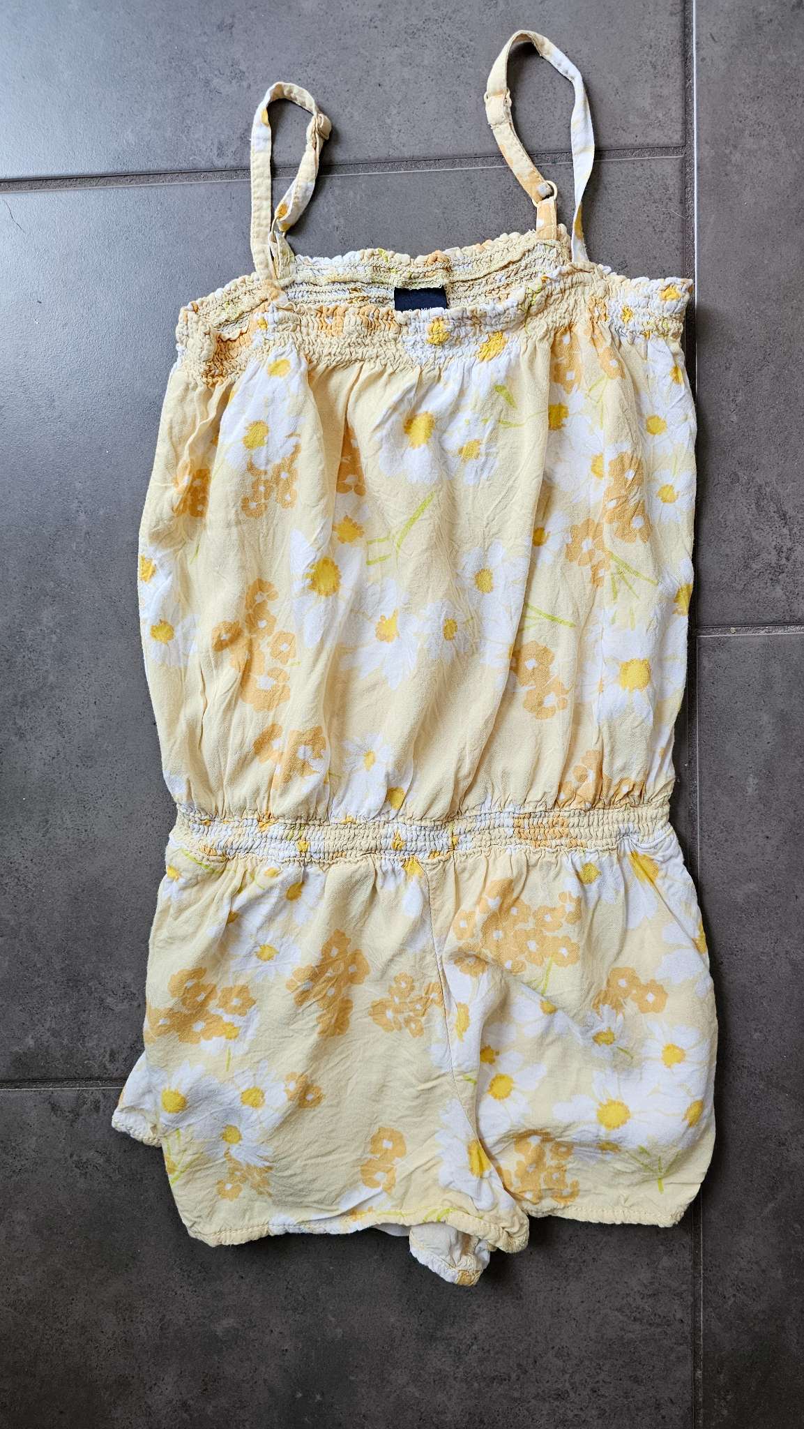 Gap Girls Yellow Daisy Romper - size 8, Kids 8
