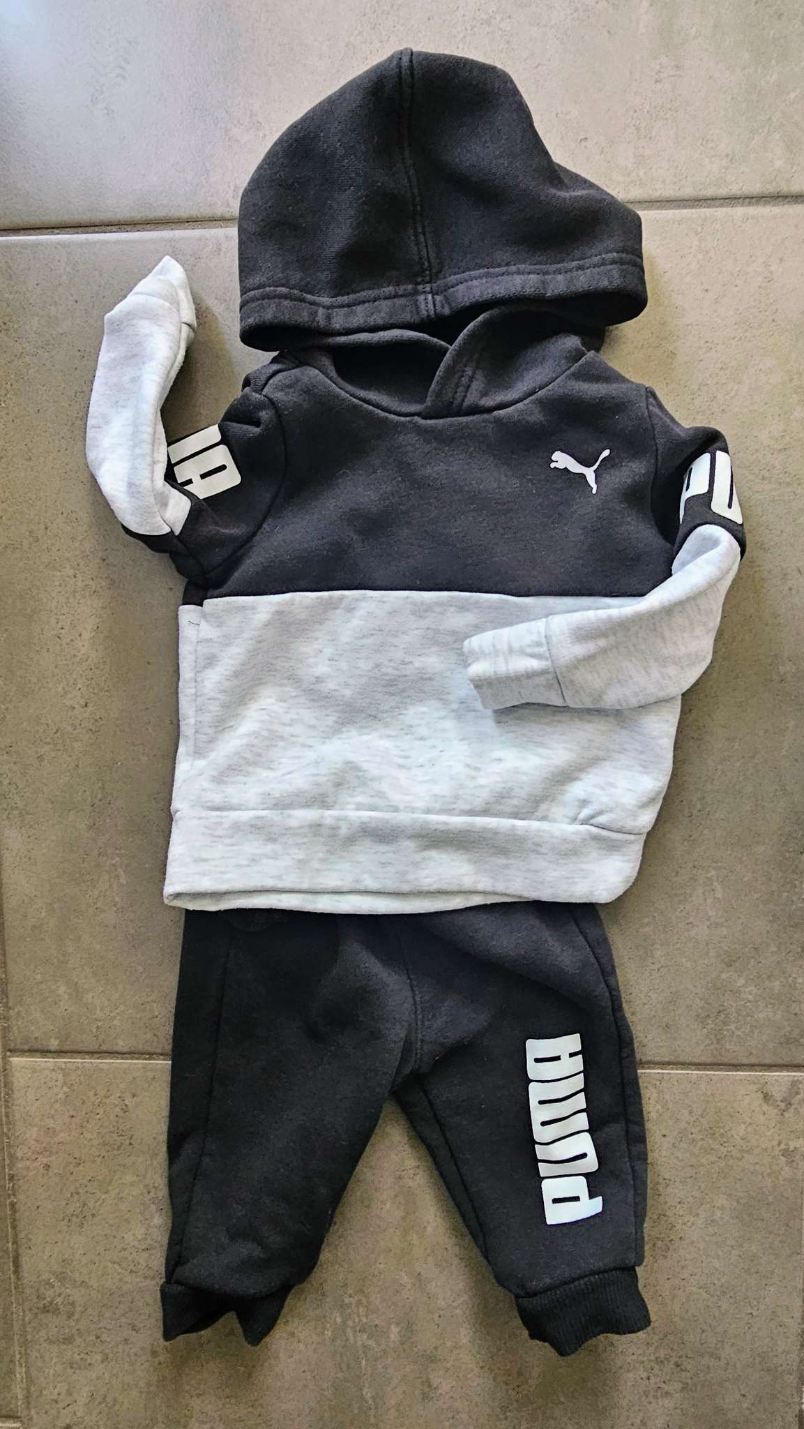 Puma Baby Colourblock Hoodie + Pants Set – (3 Months) – Excellemm (3/6 Months), Kids 3 Month (0-3M)