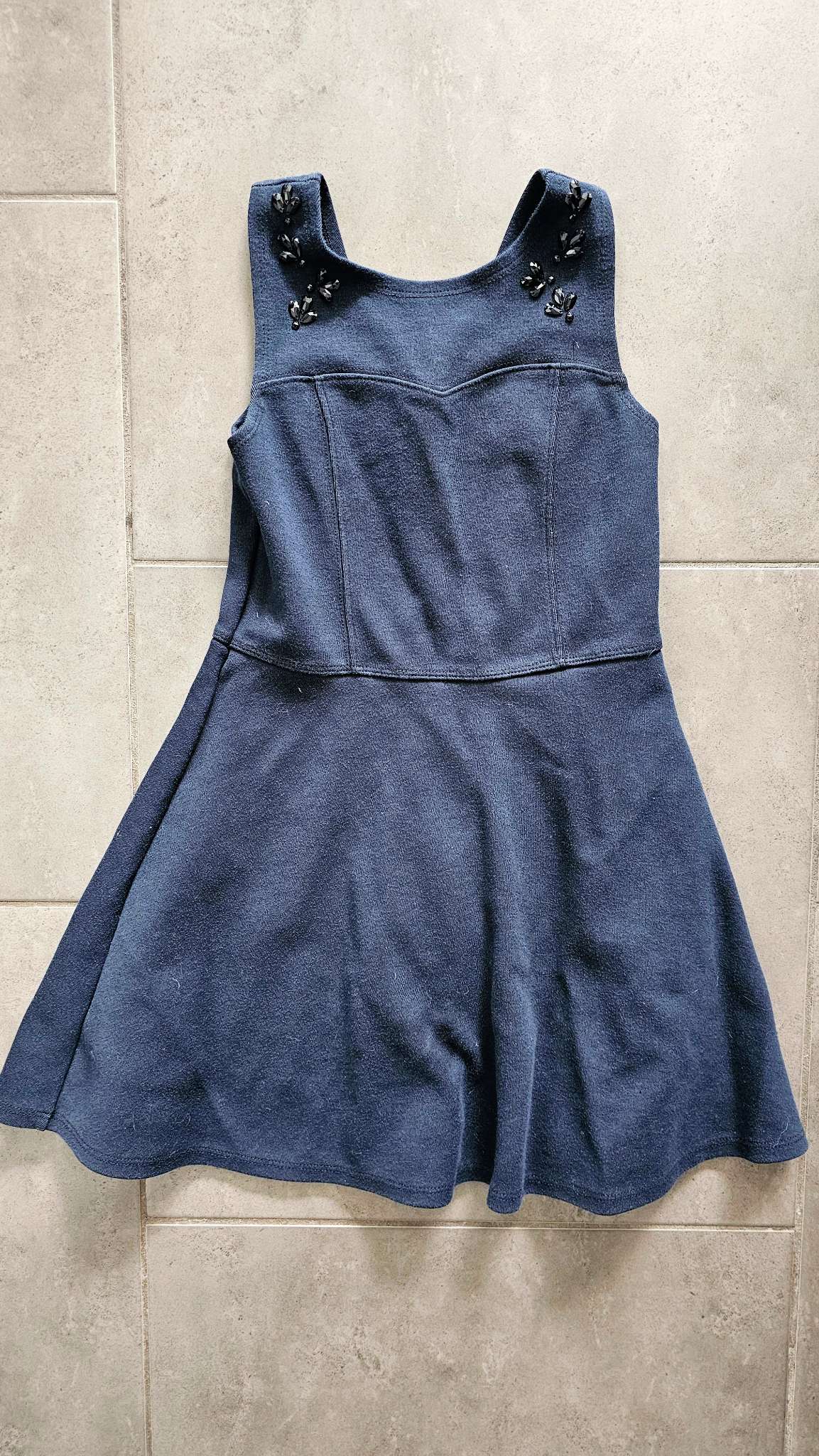 Abercrombie & Fitch black Beaded Shoulder Dress – (Size 7), Kids 7