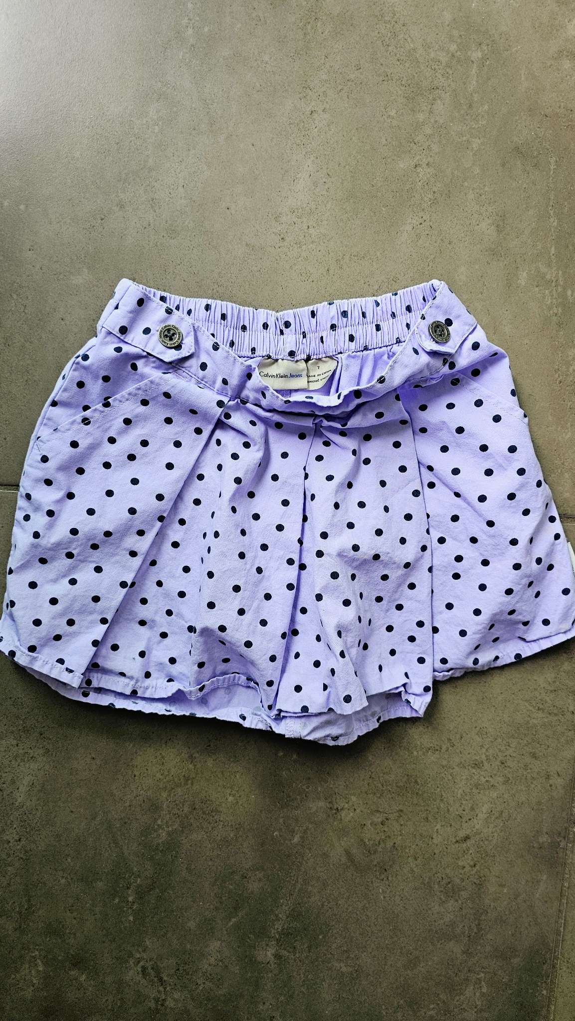 Calvin Klein Lavender Polka Dot Skirt – (Size 7), Kids 7