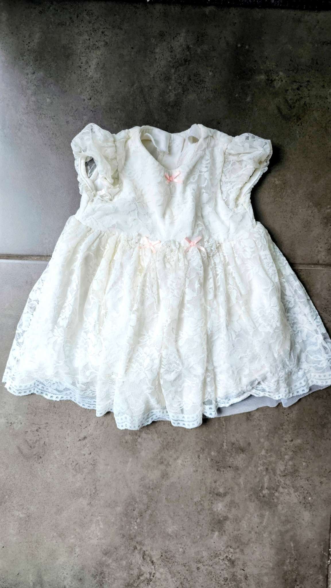 Little Me Ivory Lace Dress (6 Months), Kids 6 Month (3-6M)