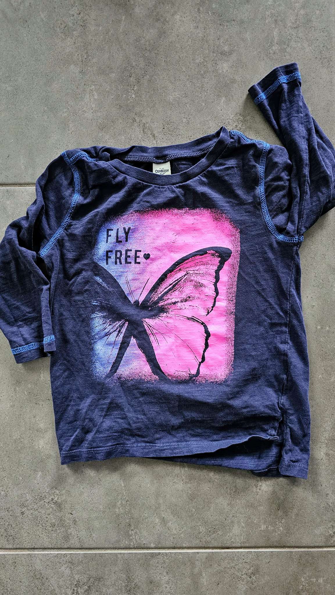 OshKosh Girls Navy Shirt - size 6, Kids 6/6X