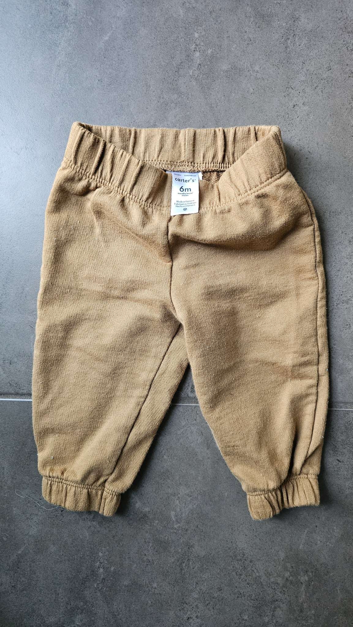 Carter’s Tan Jogger Pants (6 Months), Kids 6 Month (3-6M)