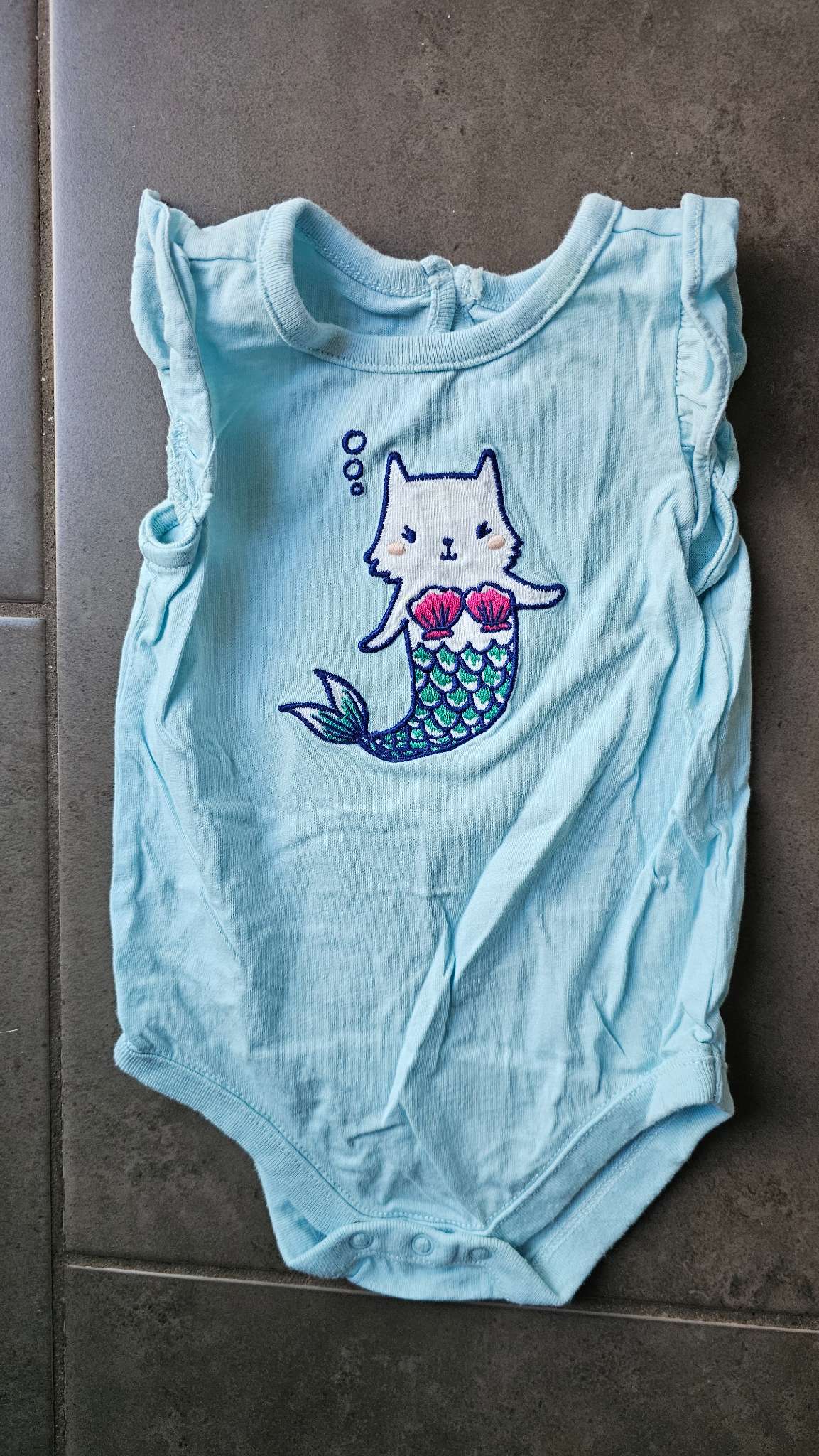 Gymboree Mermaid Cat Onesie (3–6 Months), Kids 3 Month (0-3M)
