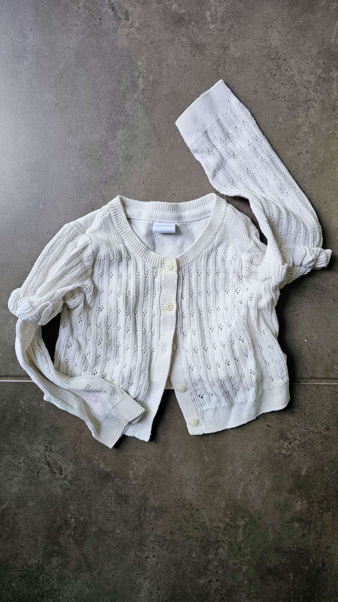 Gap Cream Pointelle Cardigan 100% Cotton (18 Months), Kids 18 Month (12-18M)