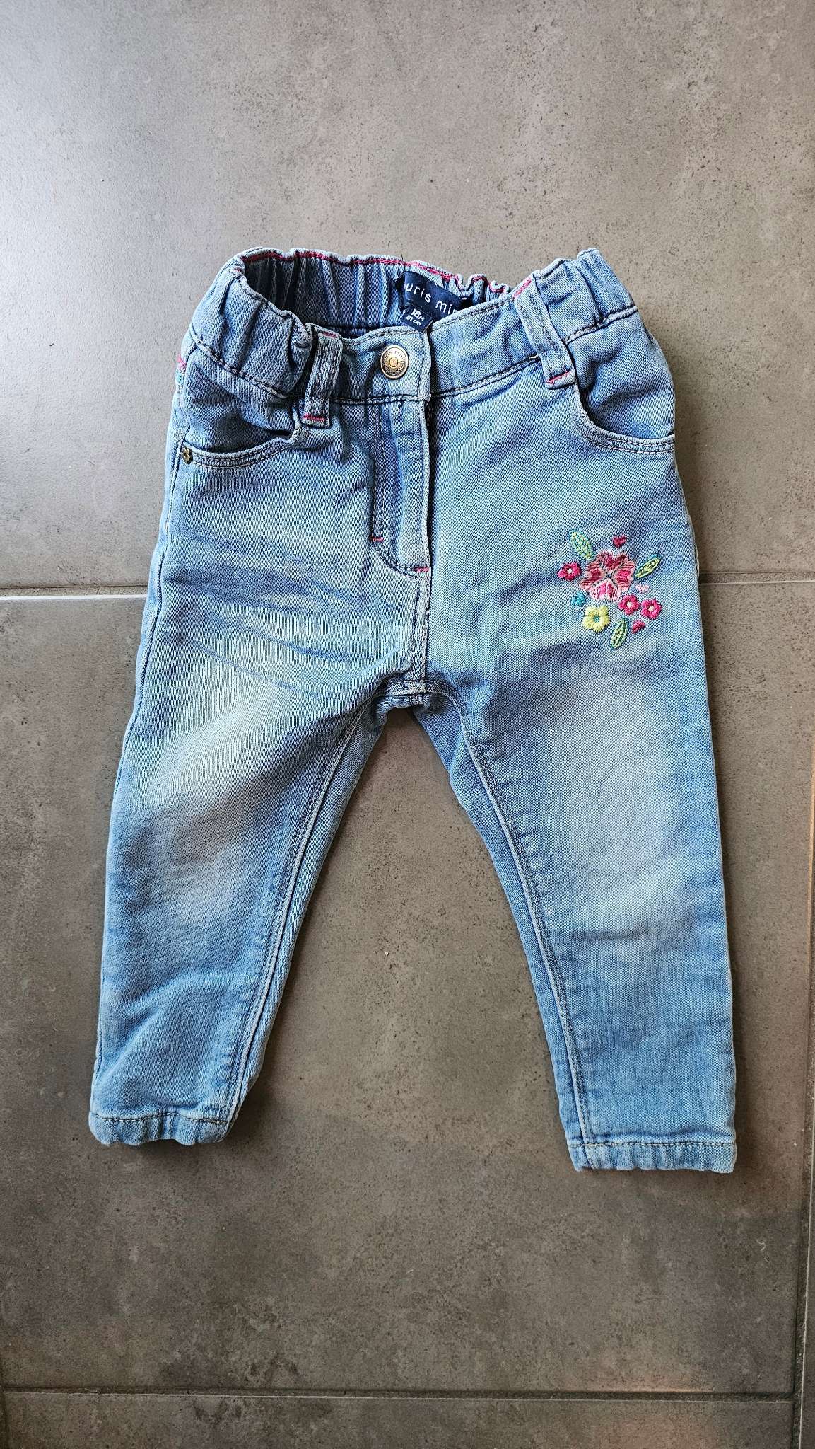 Souris Mini Light Wash Flower Jeans (18 Months), Kids 18 Month (12-18M)