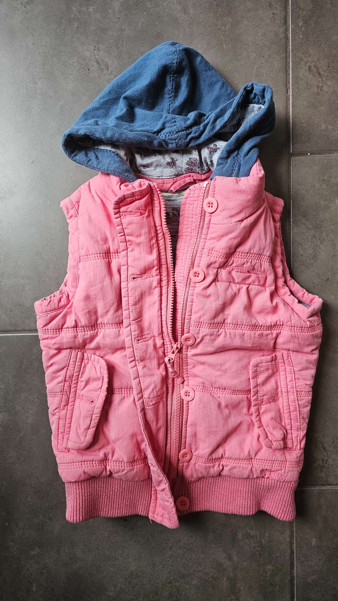 Fatface Pink Quilted Vest (Size 8), Kids 8