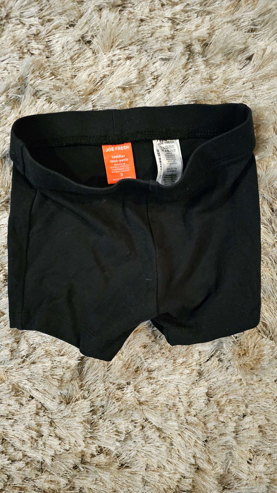 Joe Fresh Girls Black Shorts – size 3, Kids 3T