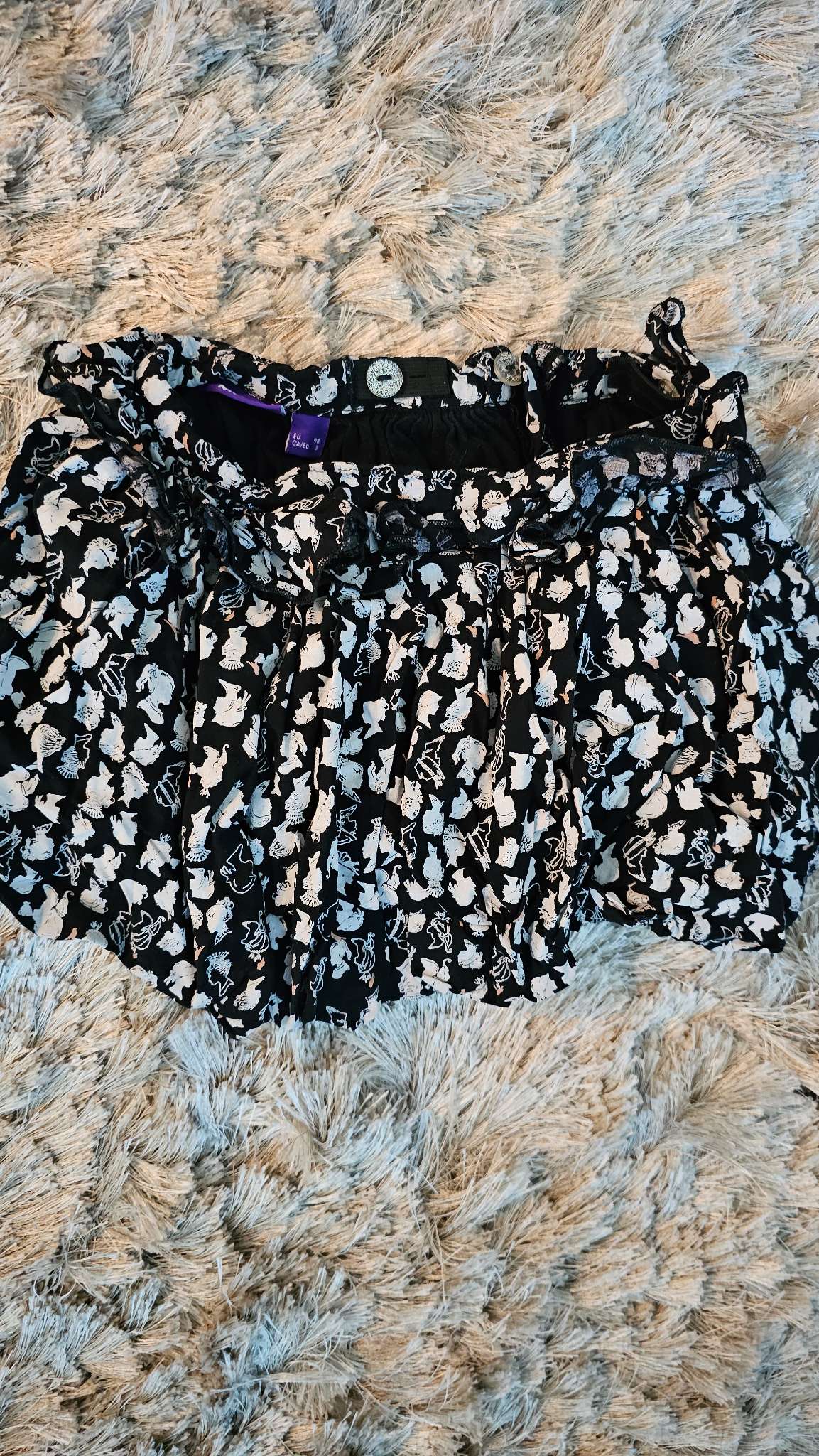 Mexx Girls Black Pattern Skirt – size 3, Kids 3T
