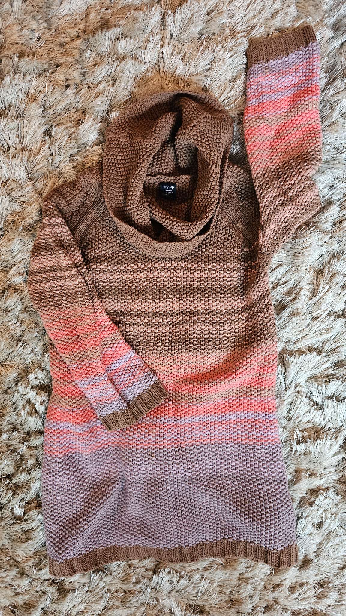 Gap Girls Brown Striped Turtleneck Dress – size 3, Kids 3T