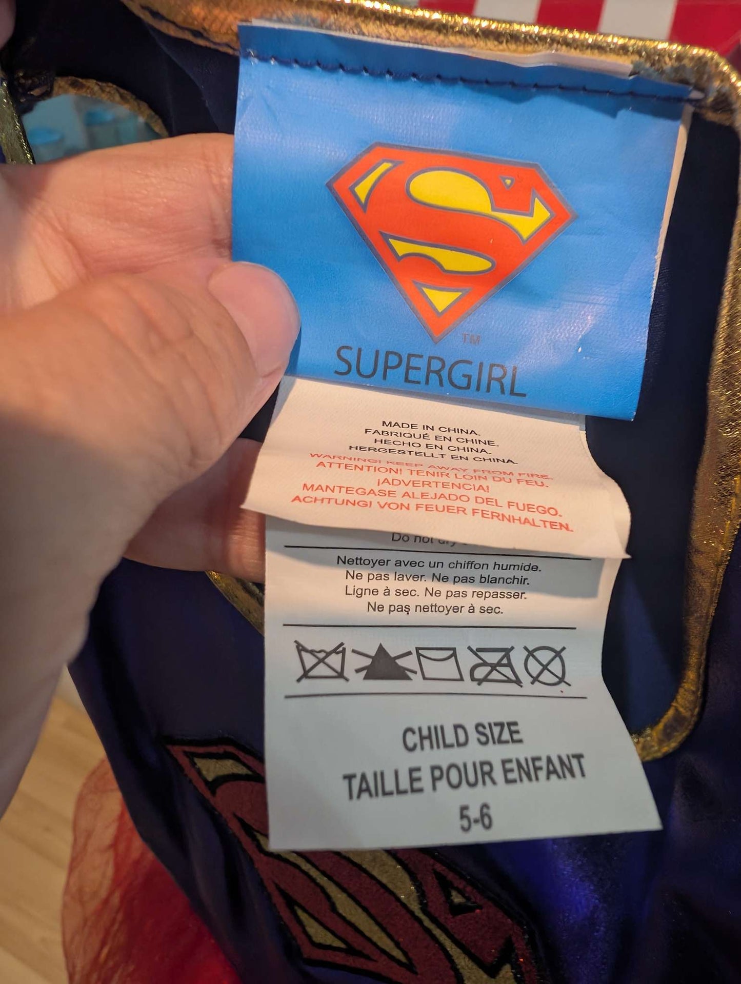 Supergirl Costume, Kids 5/5T