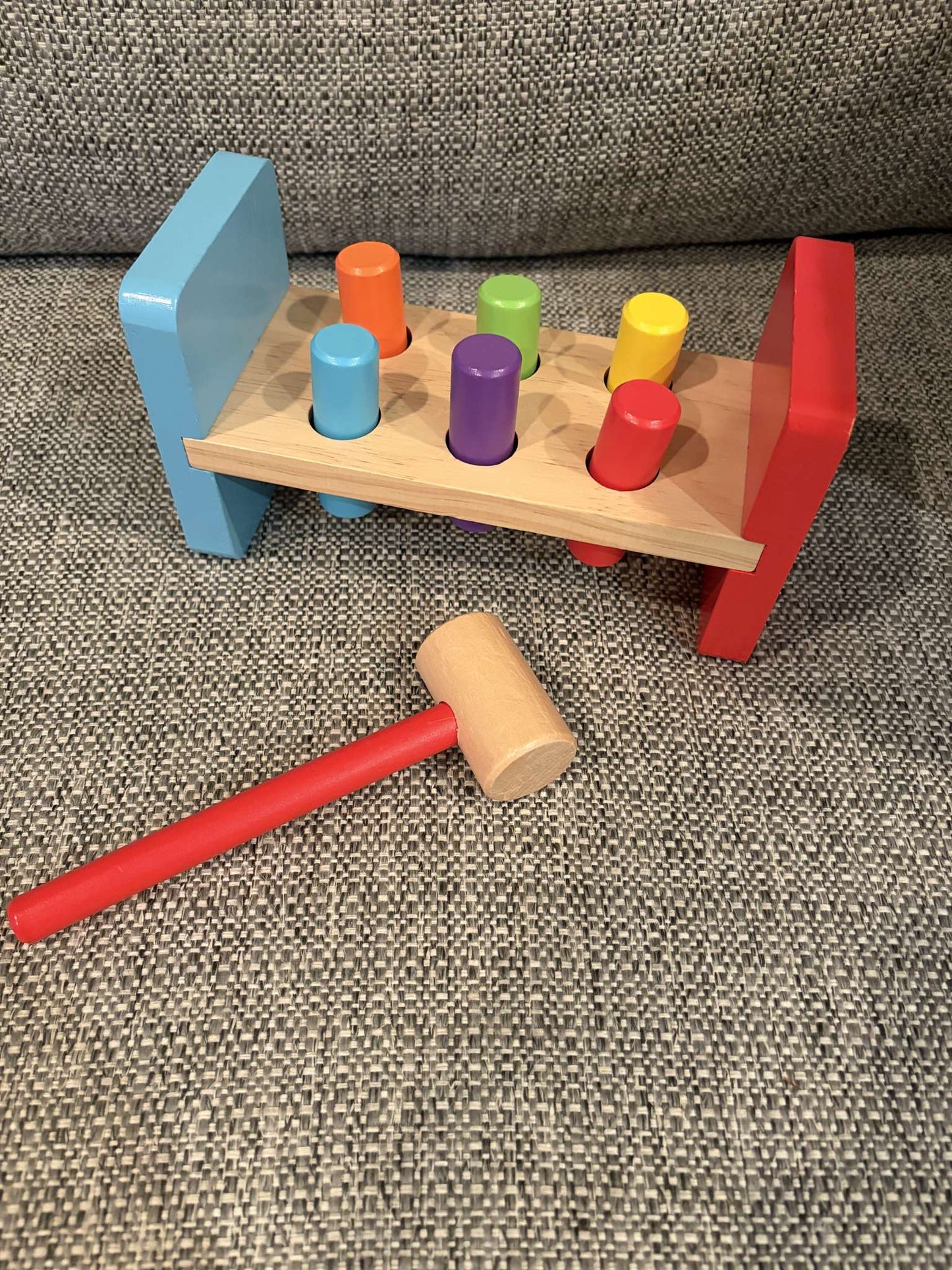 Wooden Hammer Pounding Bench