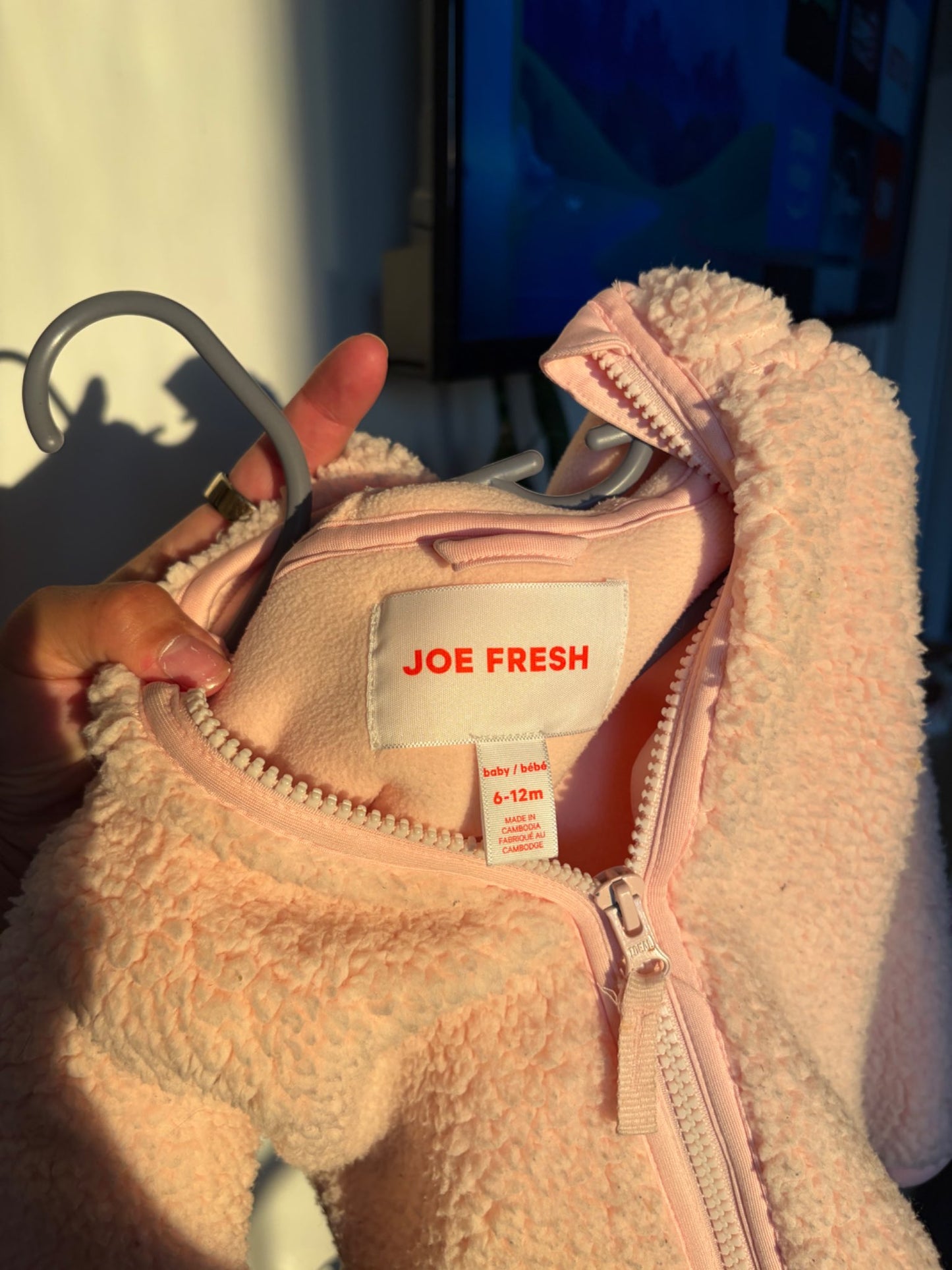 Light pink sherpa , Kids 9 Month (6-9M)