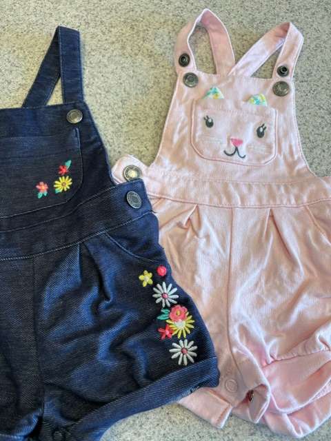 Baby Short Overalls + Tee, Kids 3 Month (0-3M)
