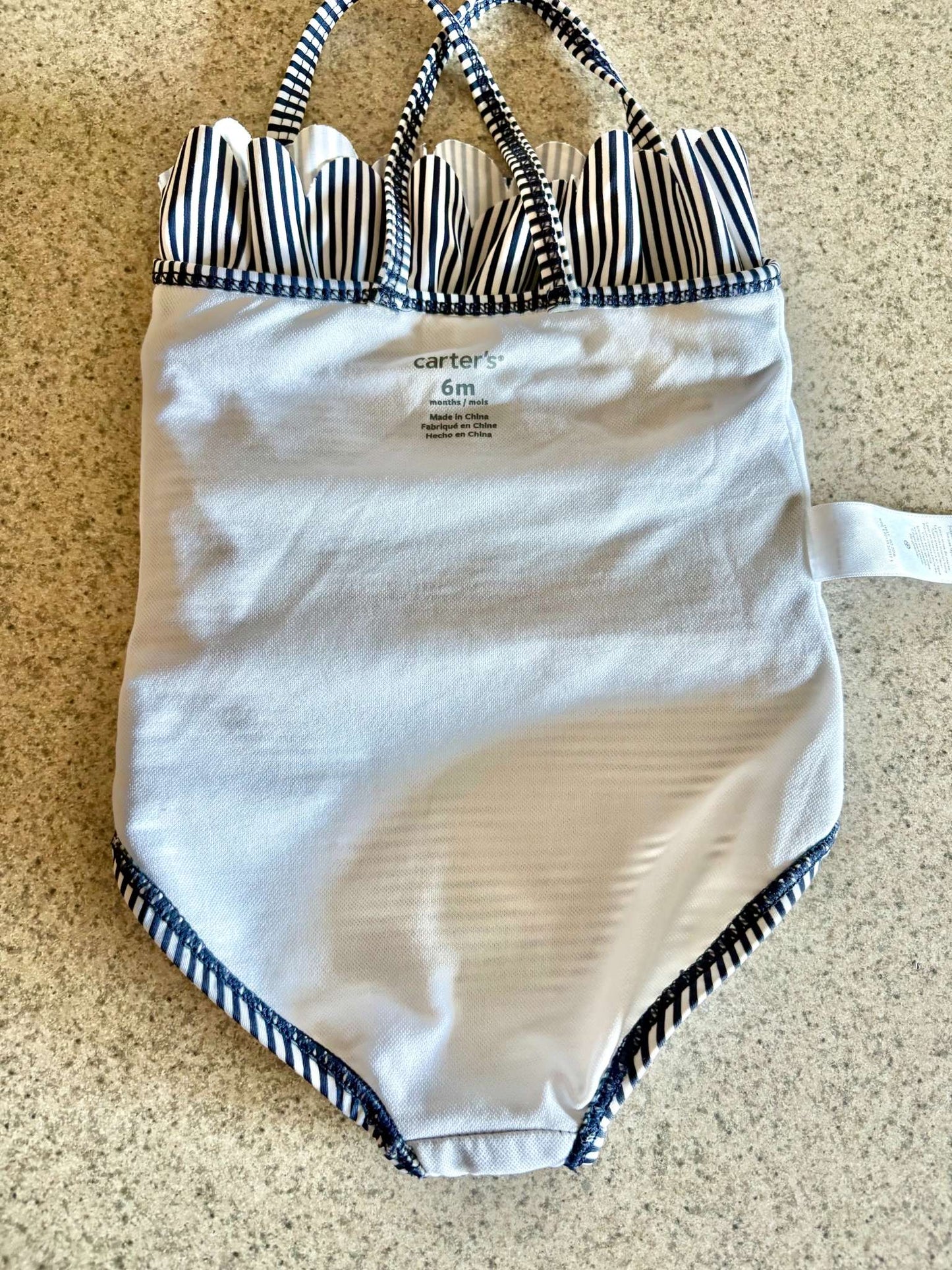 Striped Bathing Suit - 6mth, Kids 6 Month (3-6M)