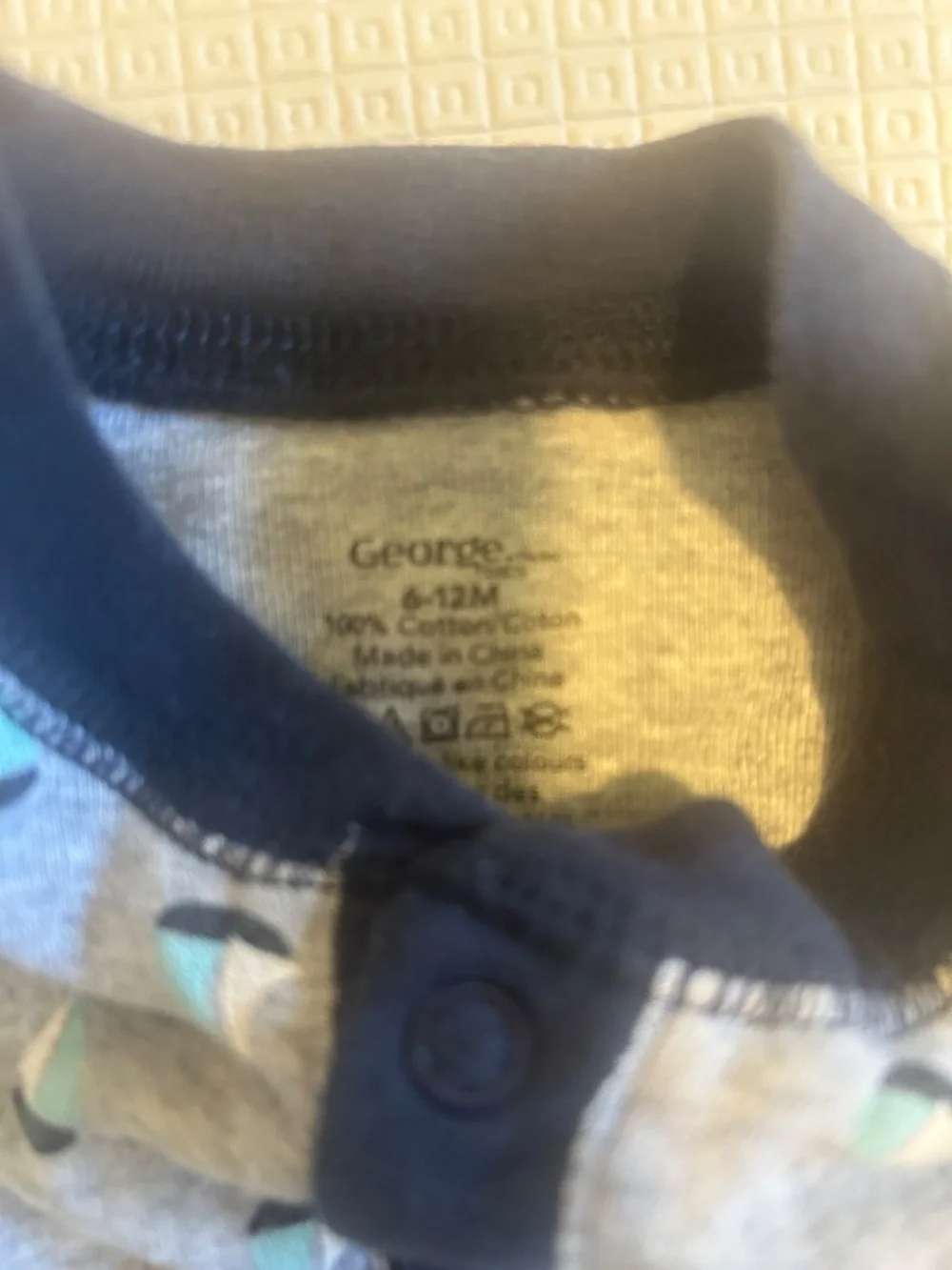 George baby onesie with sailboat pattern, Kids 6 Month (3-6M)