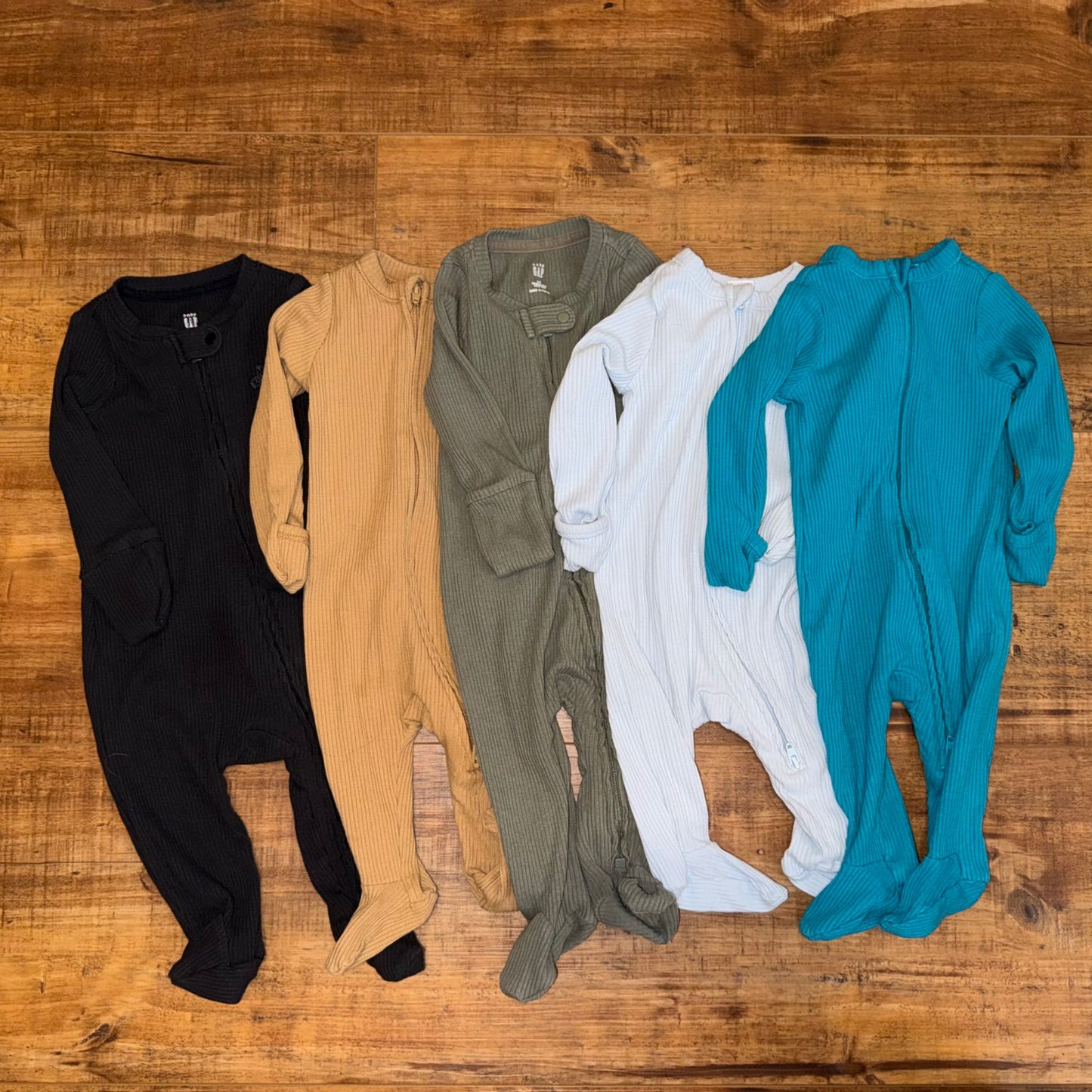 0-3M Ribbed Sleeper Bundle, Kids 3 Month (0-3M)