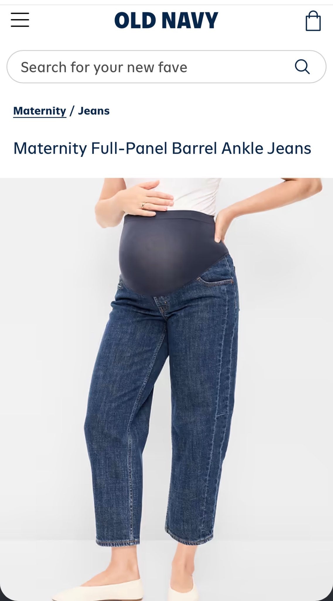 Old Navy Maternity Barrel Jeans, Maternity XL (16-18)