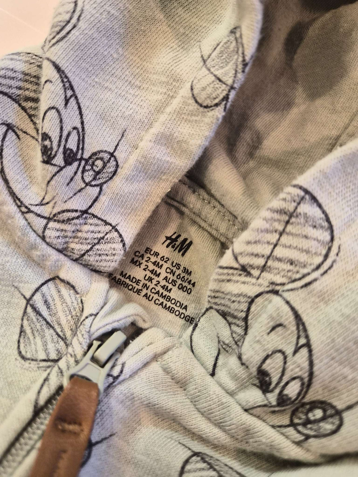 3M Sage Mickey Mouse 2-piece set, Kids 3 Month (0-3M)