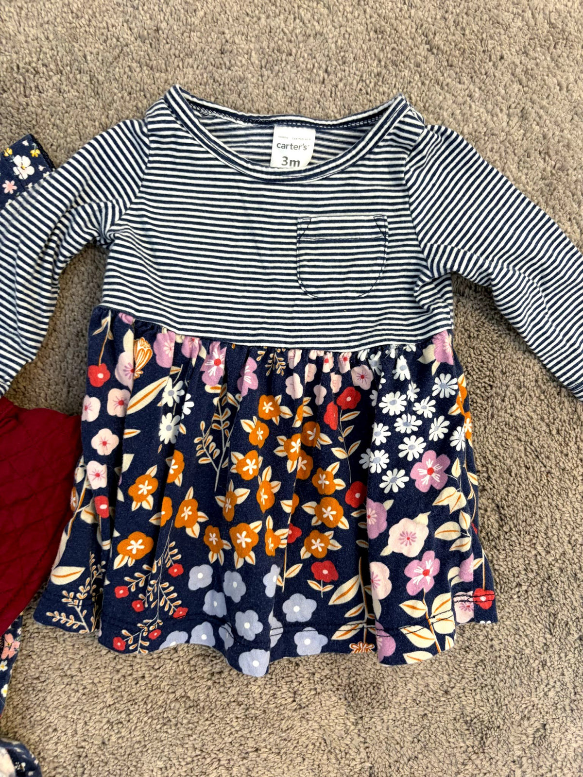 Carter's fall outfit sets bundle - coordinating fall florals (0-3 month), Kids 3 Month (0-3M)
